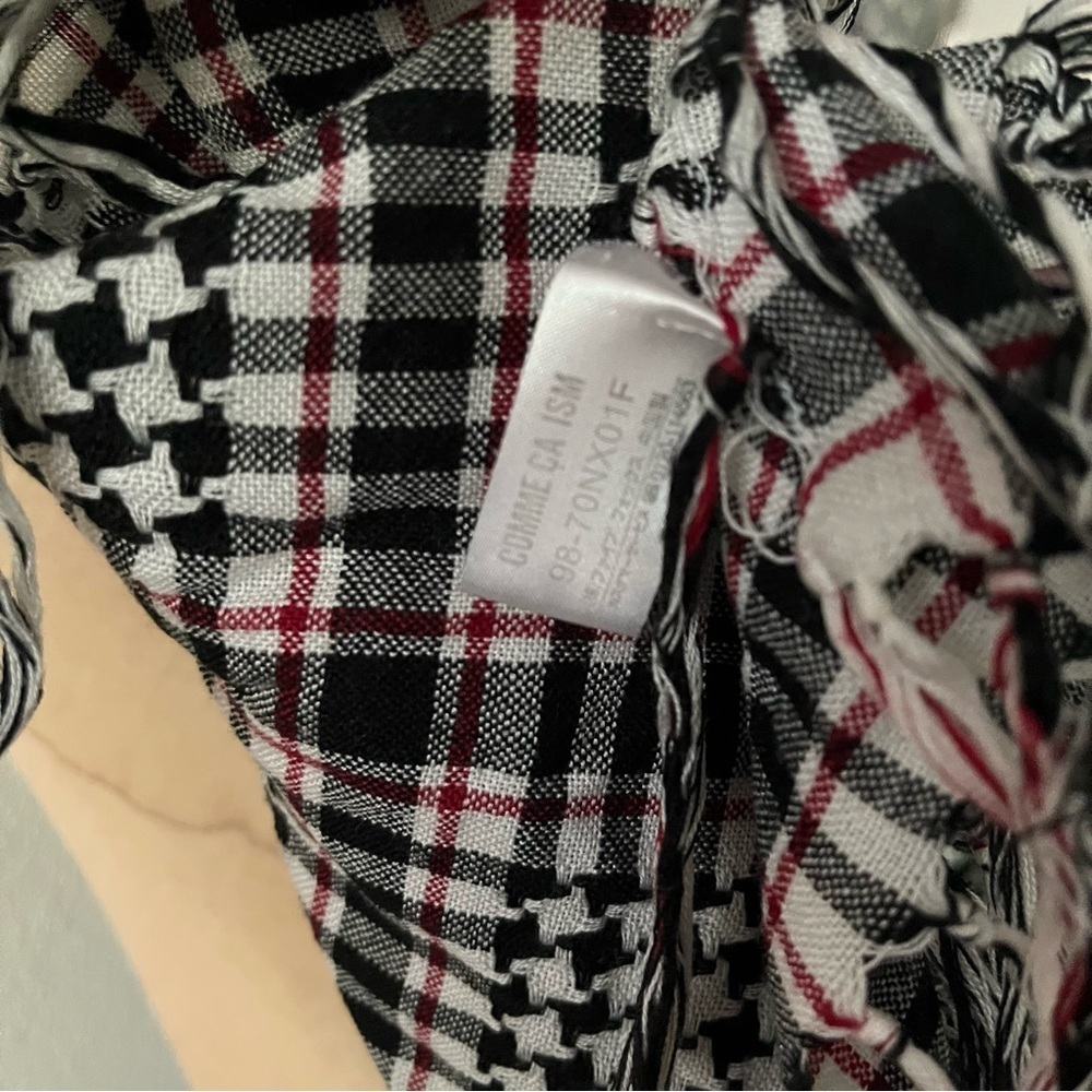 SET of 3 SCARVES H&M Comme Ca Anchor Print Black White Print Fringe - Picture 3 of 9
